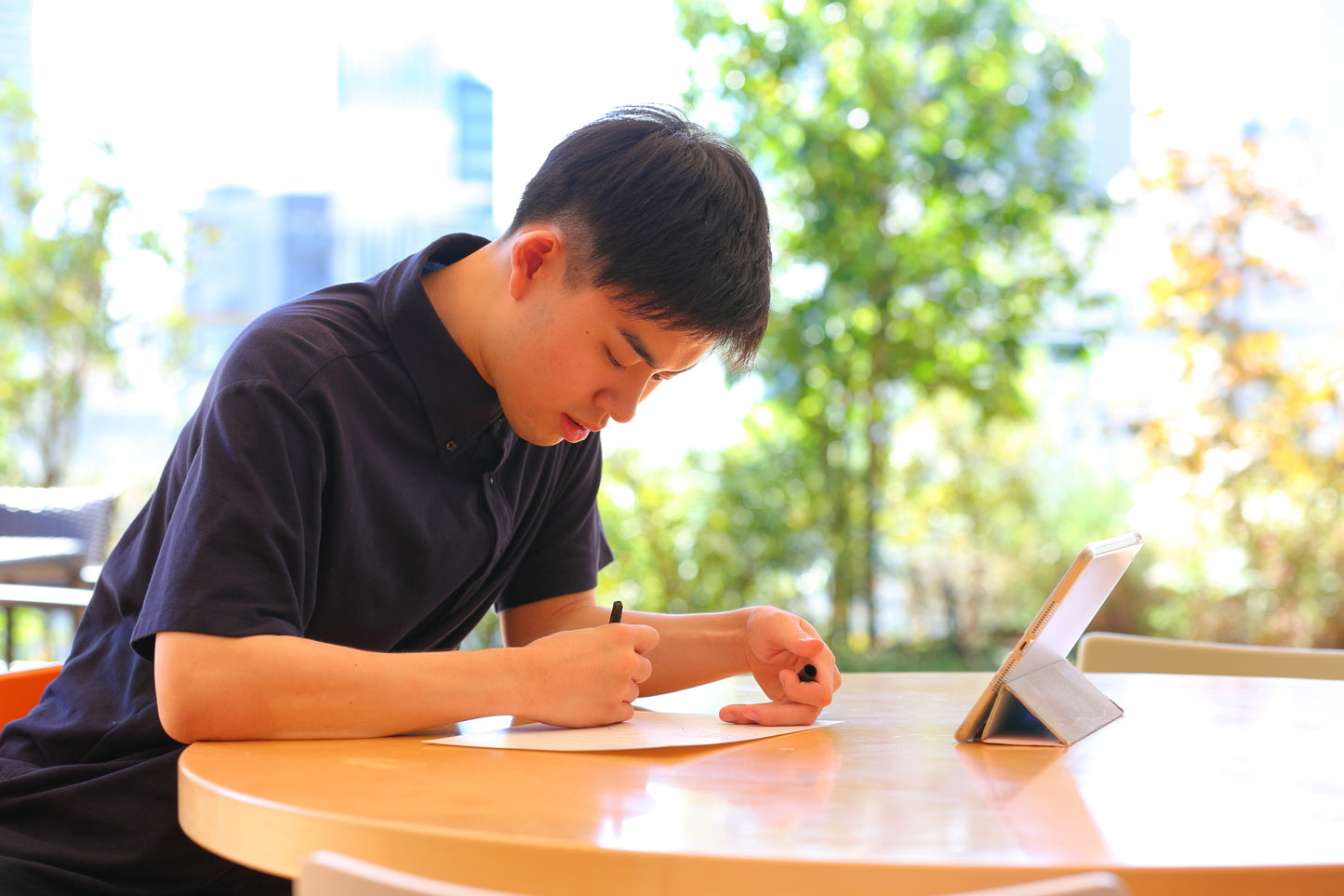 Jo×SaunaPhilosophy 　ロングTシャツ　ネイビー